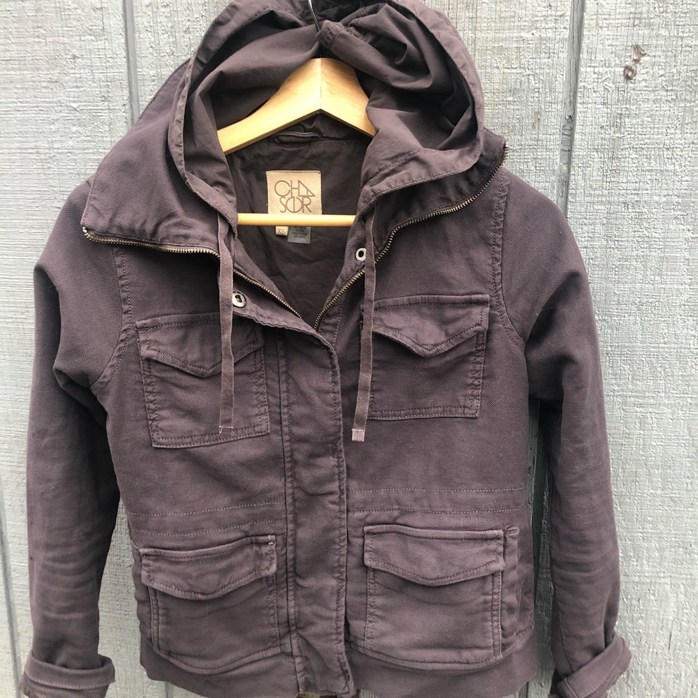 Chaser canvas hooded utility jacket